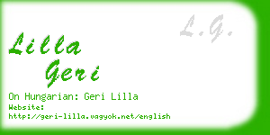 lilla geri business card
